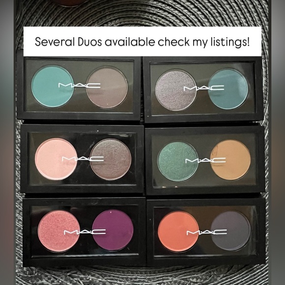 MAC Eyeshadow Duo Double Feature 4 Green Shimmer Beige - Picture 3 of 3